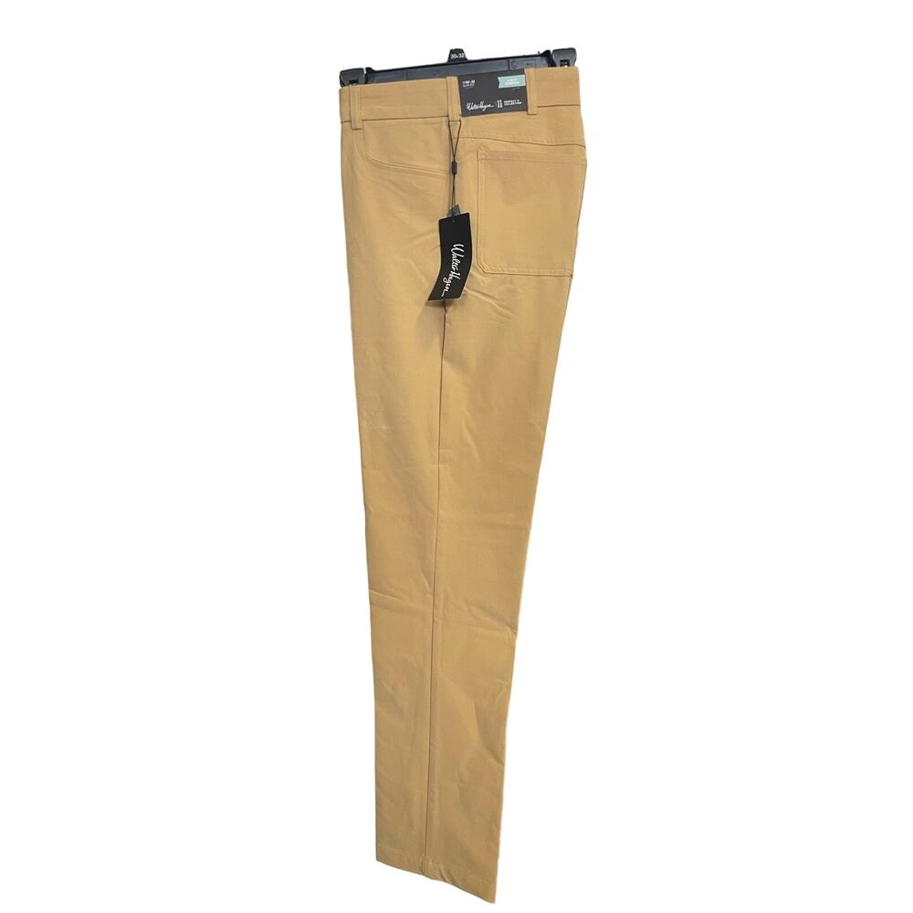 Walter Hagen Men's Perfect 11 Golf Pants 30x32 Golden Khaki Slim Fit 5-Pocket